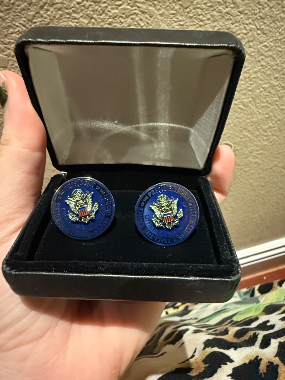 Blue Presidential Seal Cufflinks for Men